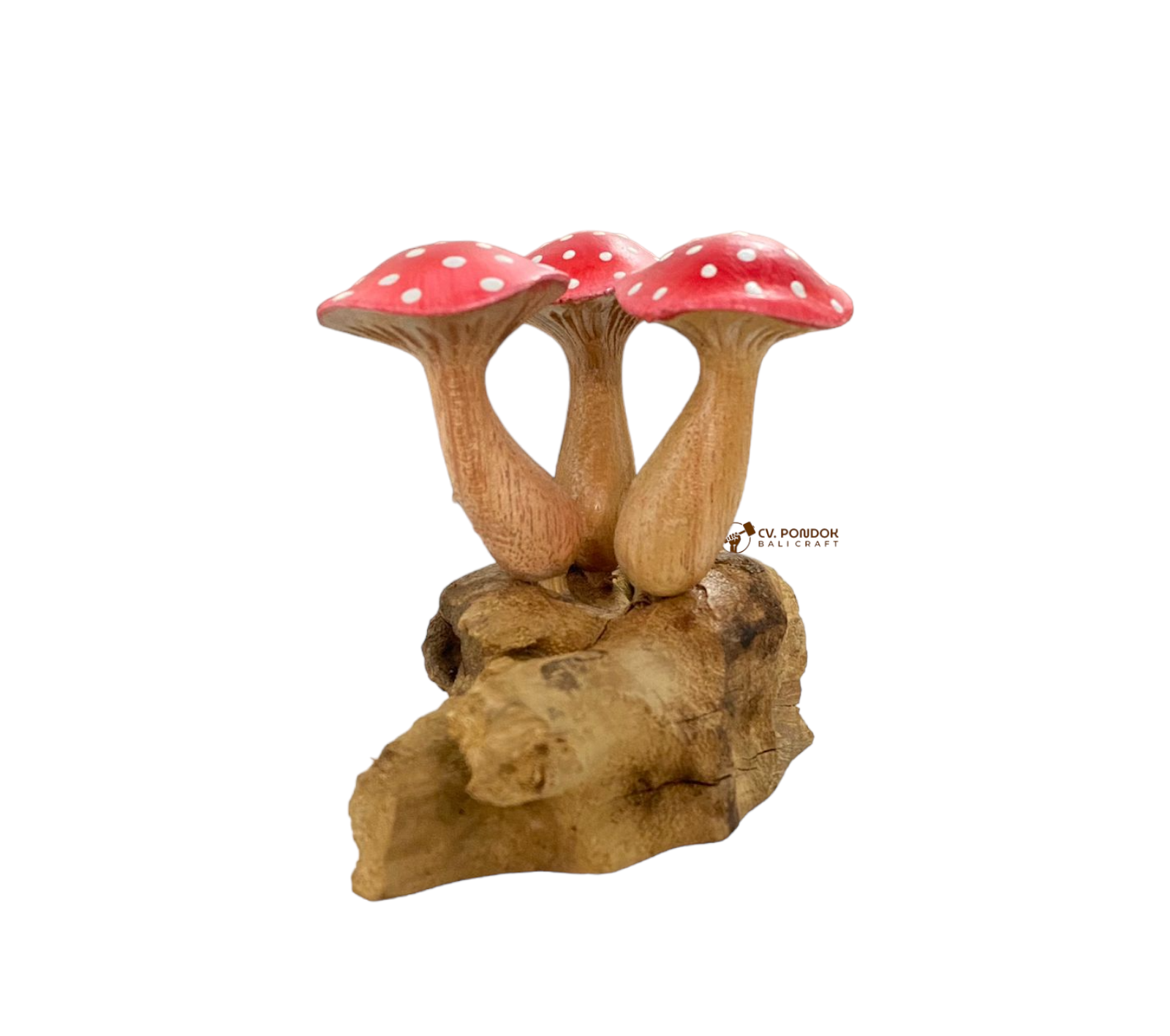 High Quality Home Decoration Wooden Mushroom Size 10cm Handmade Art Product From Bali Indonesia in Driftwood