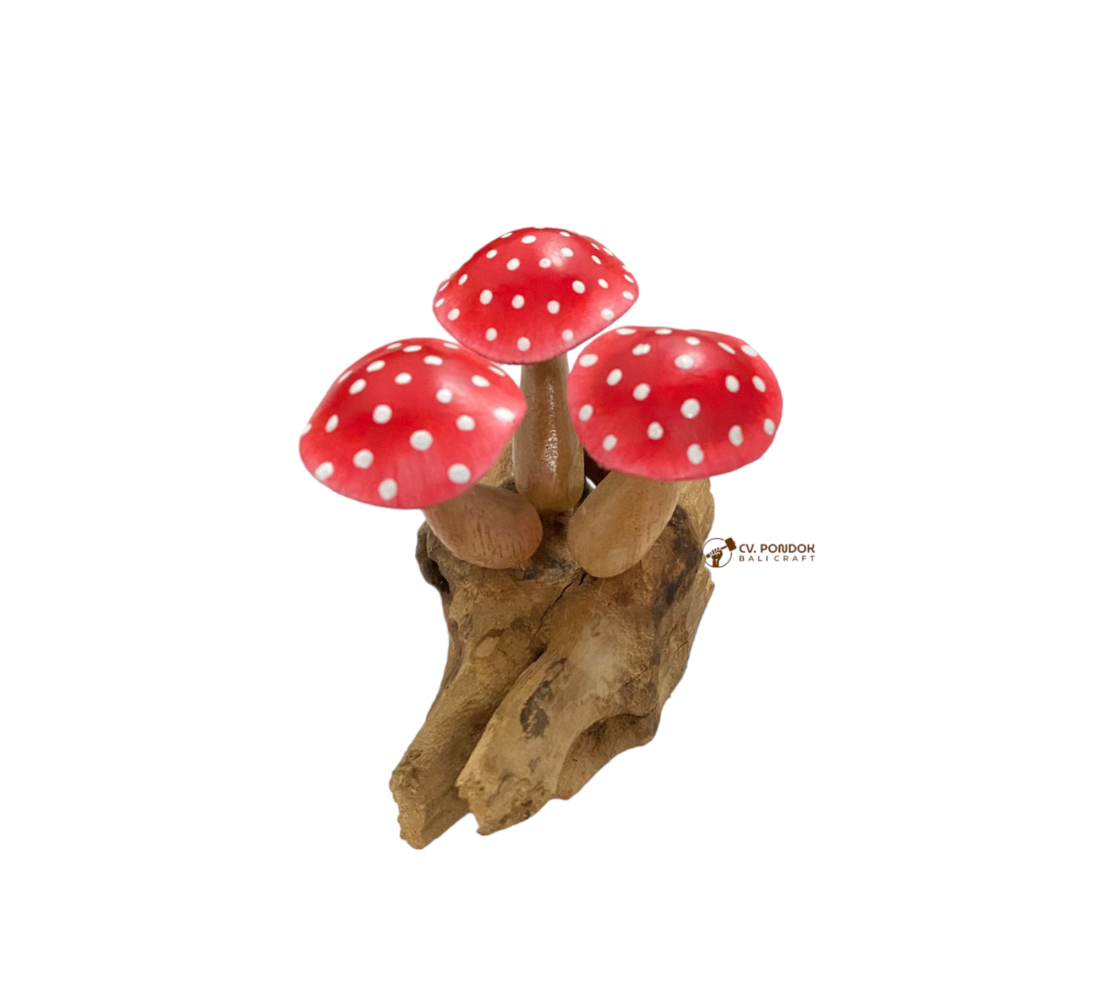 High Quality Home Decoration Wooden Mushroom Size 10cm Handmade Art Product From Bali Indonesia in Driftwood