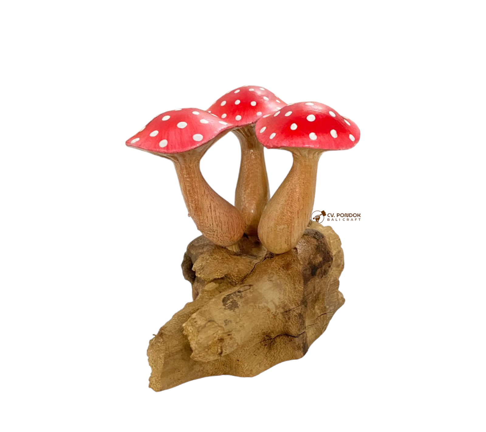 High Quality Home Decoration Wooden Mushroom Size 10cm Handmade Art Product From Bali Indonesia in Driftwood