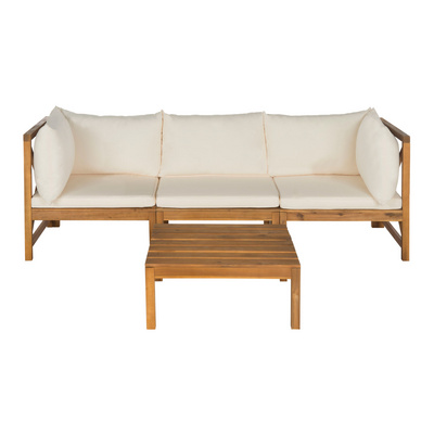 Set Sofa Outdoor Garden Teak Wooden Modular Sectional - Ameeza