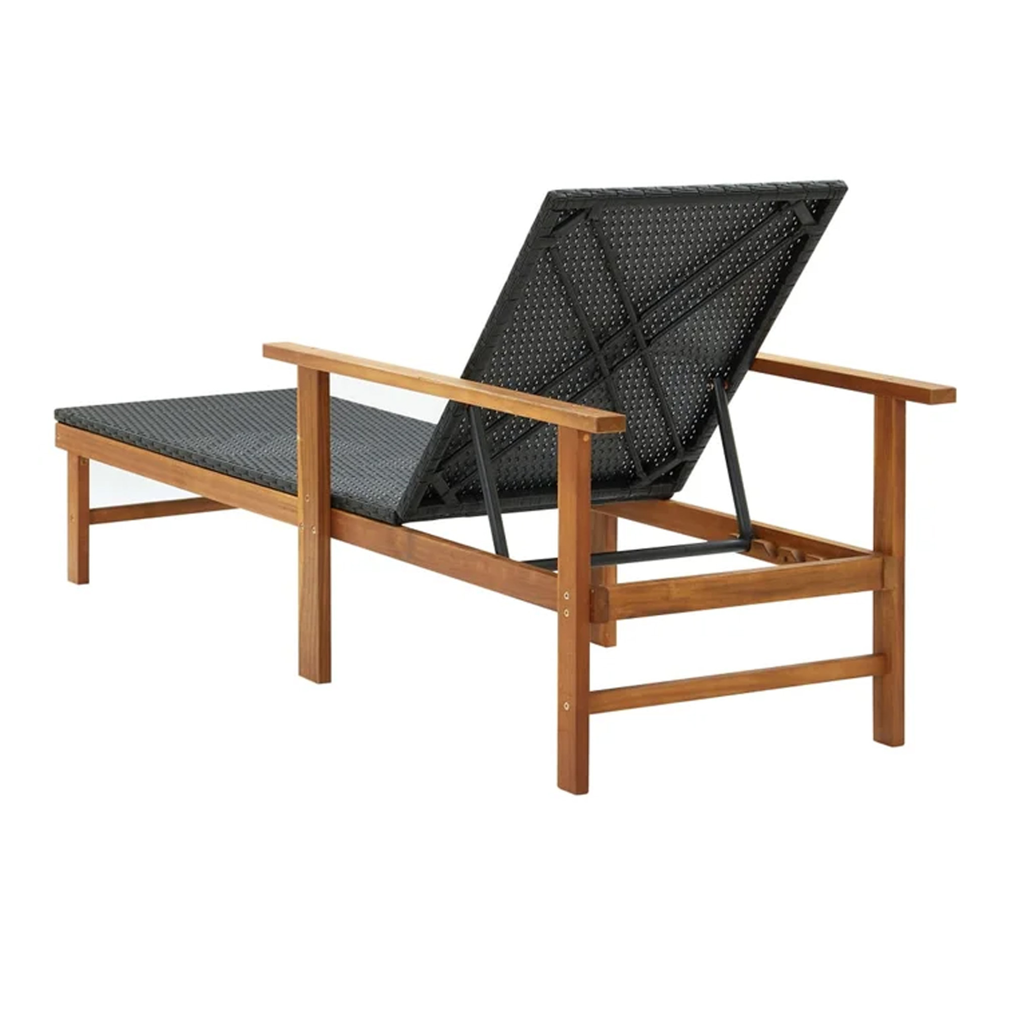 Sun Lounger Garden Beach Pool Solid Wood Outdoor Furniture - Rhison