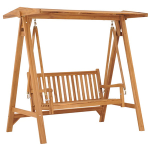 Hanging Swing Patio Solid Teak Wood Outdoor Furniture Swing Bench-Rona