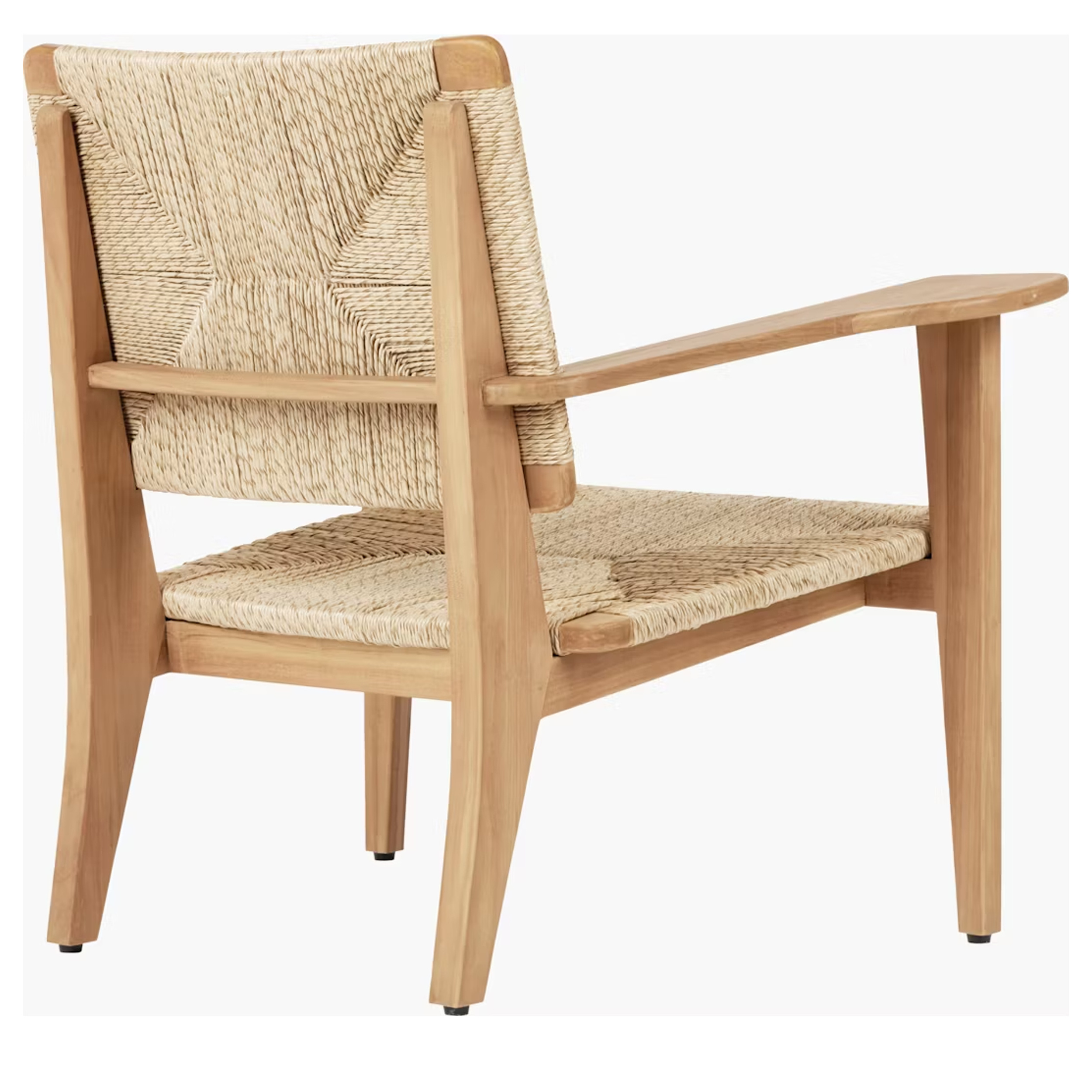 New Lounge Chair Teak Wood Combination Rattan Synthetic Best- Shanuma