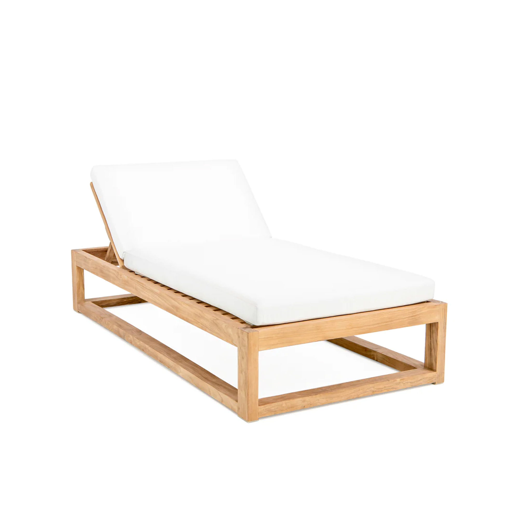 Oversized Chaise Outdoor Sun Lounge Pool Lounge Solid Teak Wood-Altant