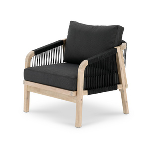 Lounge Chair Outdoor Furniture With Black Rope Patio Furniture - Ginio