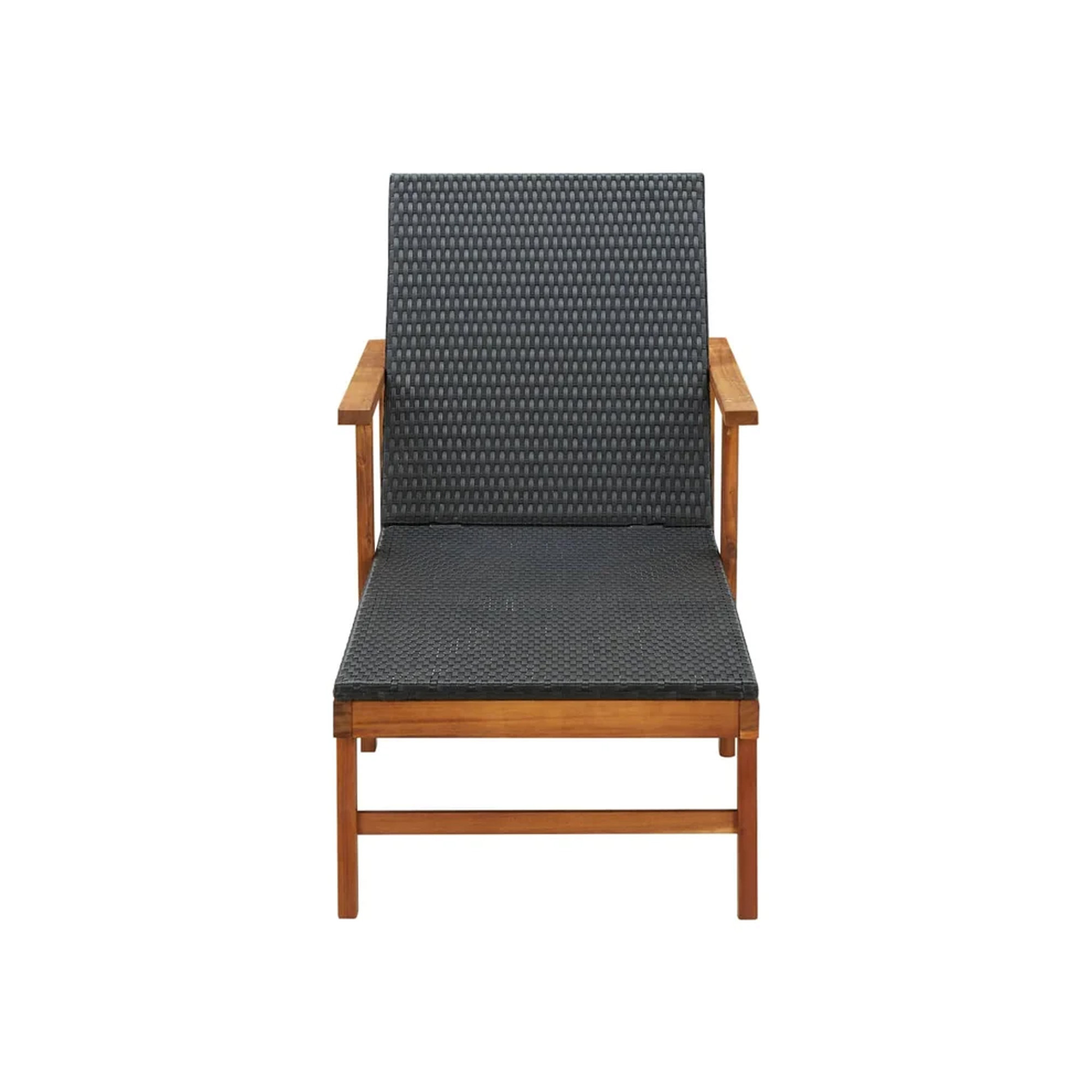 Sun Lounger Garden Beach Pool Solid Wood Outdoor Furniture - Rhison