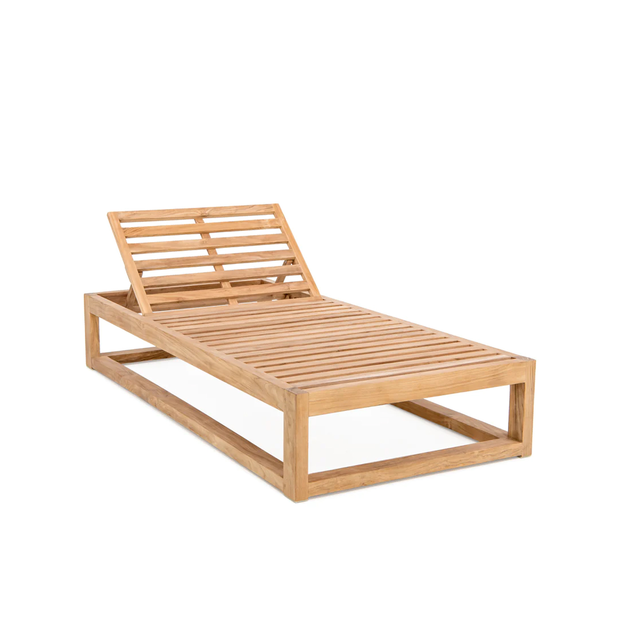 Oversized Chaise Outdoor Sun Lounge Pool Lounge Solid Teak Wood-Altant