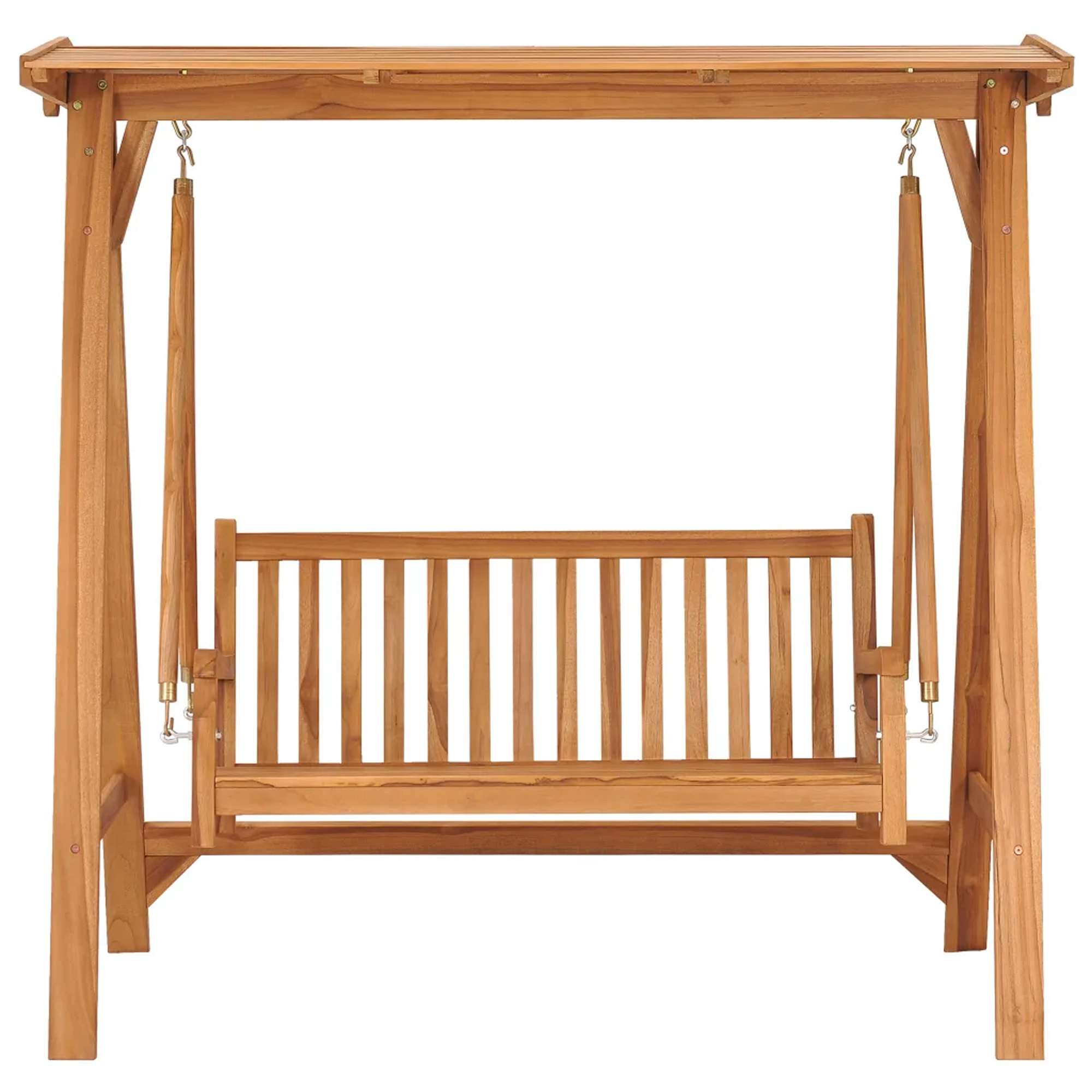 Hanging Swing Patio Solid Teak Wood Outdoor Furniture Swing Bench-Rona