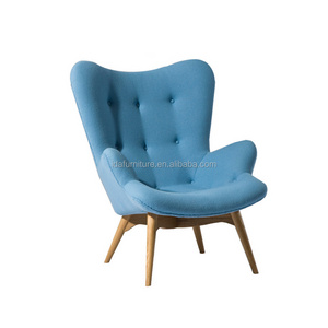 Modern Light Luxury Customization Hotel Furniture Comfortable Contour Soild Wood Leisure Chair Cheap Relax Armchair