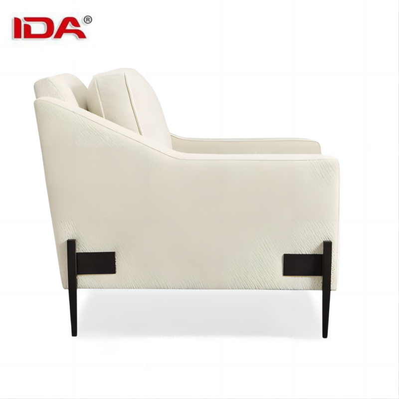 IDA Nordic Single Hotel Accent Modern Design Chairs White fabric Leisure Sofa Chairs For Living Room Bedroom Reading Room