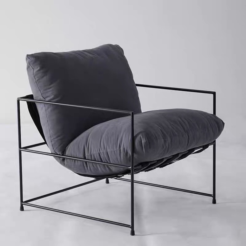 Modern Livingroom Furniture New Design Armchair With Steel Frame Material Lounge Chair Feather Comfortable Accent Chair