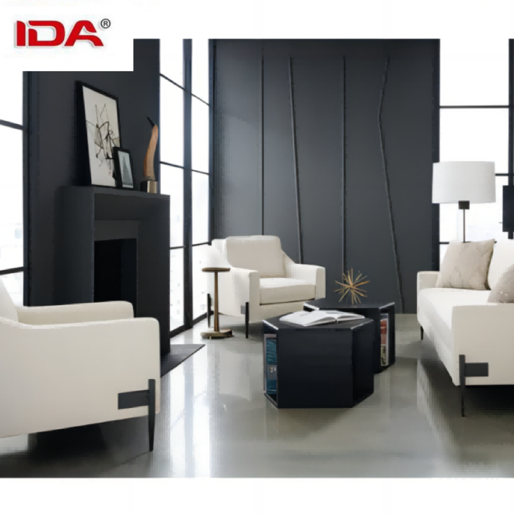 IDA Nordic Single Hotel Accent Modern Design Chairs White fabric Leisure Sofa Chairs For Living Room Bedroom Reading Room