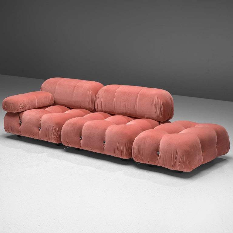 Nordic leisure furniture L-shaped modular sofa combination sofa set combination velvet sofa for living room