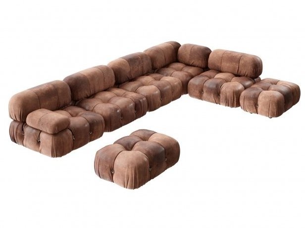 Ins Popular  Sectional Combination Square Modular Corner Floor Couch Lounge Fashion Premium Leather Sofa