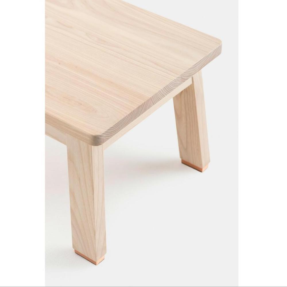 Seating furniture wooden low bench chair for eating collective