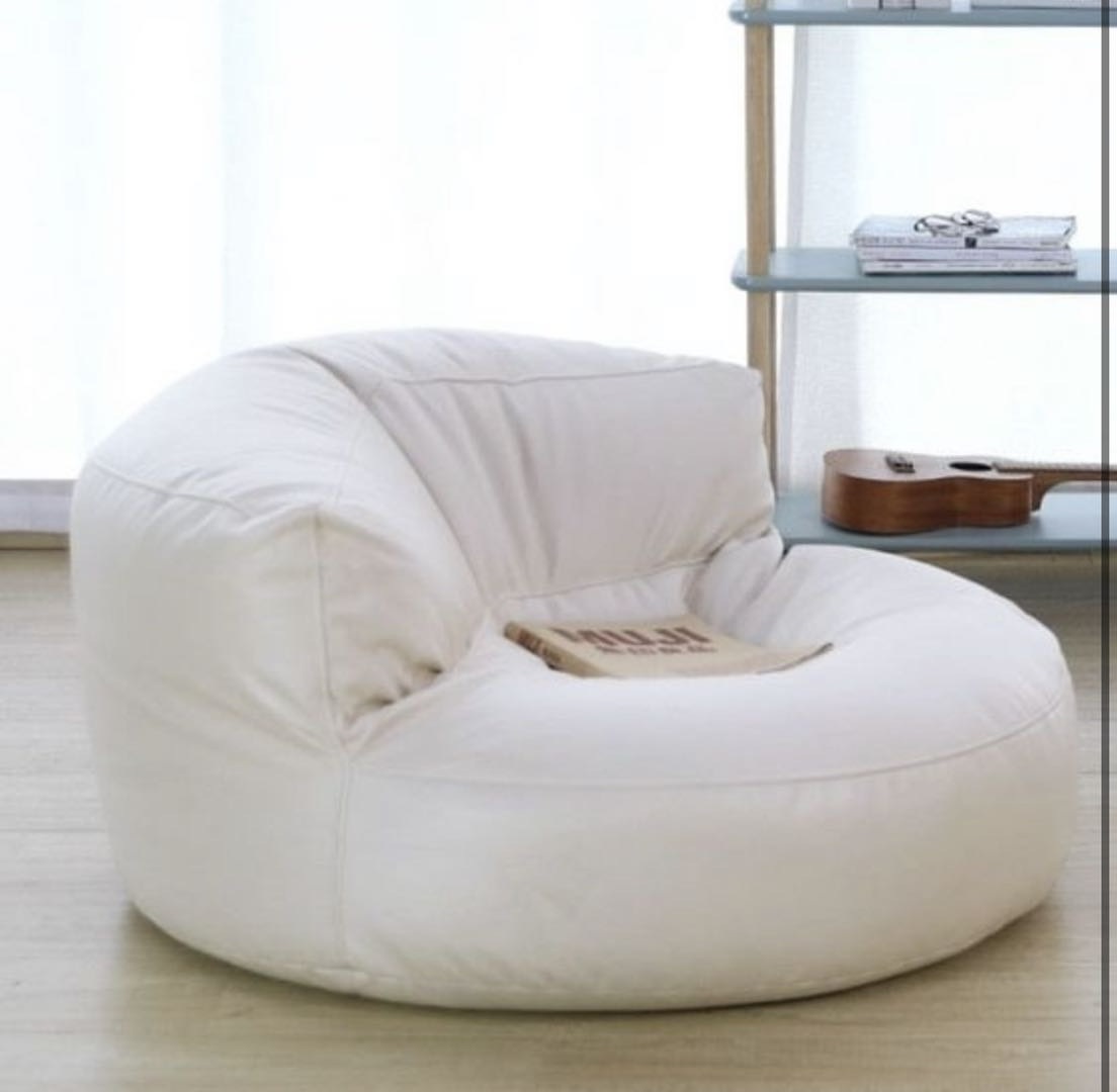 Japanese Sofa Bed Set Bean Bag Sofa Set Cover No Filler Single Lazy Sofa Chair Recliner Footrest Stool