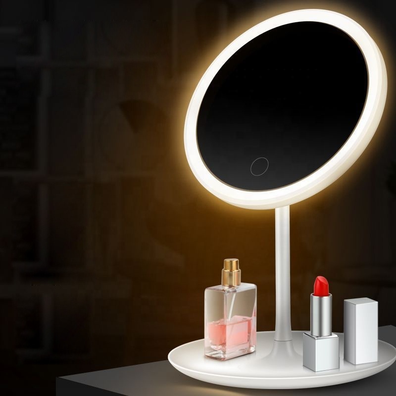 Flexible Portable Cosmetic Table Lighting 5x Magnifying Mirror Bathroom Bedroom Led Vanity Makeup Mirror With LED Lights