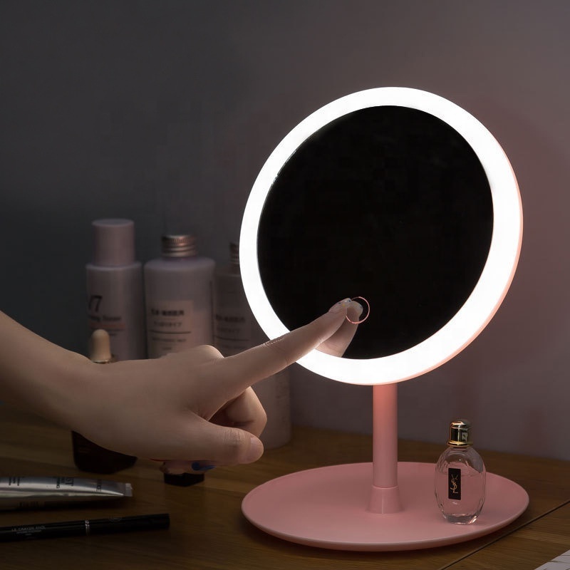 Flexible Portable Cosmetic Table Lighting 5x Magnifying Mirror Bathroom Bedroom Led Vanity Makeup Mirror With LED Lights