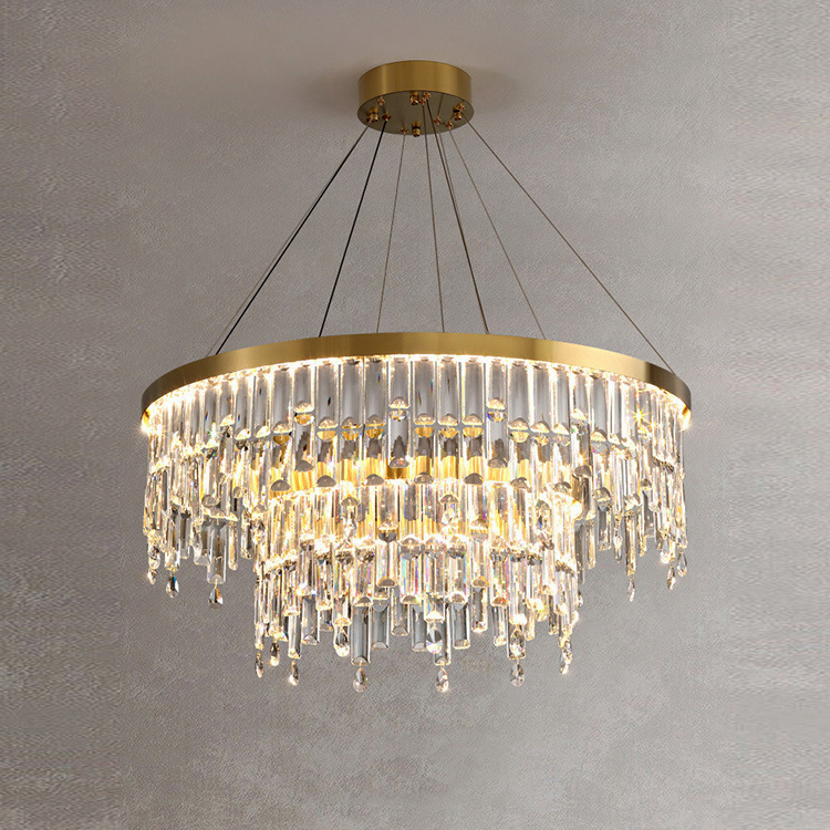 Modern Crystal LED Chandelier Lighting Pendant Lights Fixture Island Chandeliers Ceiling Dining Room Living Room Contemporary