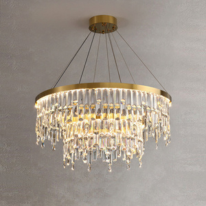 Modern Crystal LED Chandelier Lighting Pendant Lights Fixture Island Chandeliers Ceiling Dining Room Living Room Contemporary