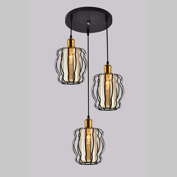 Factory Hanging Raindrop Crystal Brushed Gold Modern Chandelier Clear Glass Mini Pendant Light Ceiling Fixture