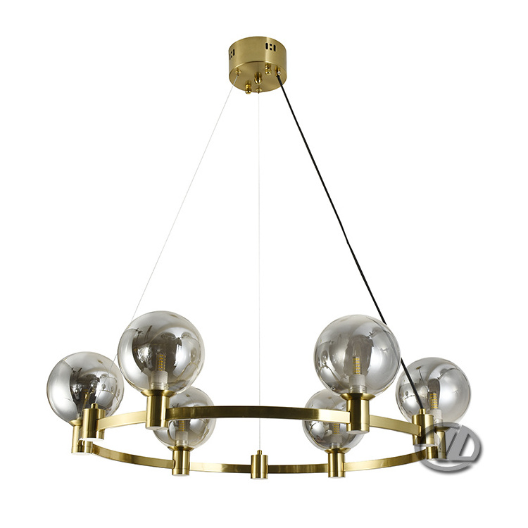 Modern Glass Ball Entryway Foyer Lobby Extra Large Pendant Light