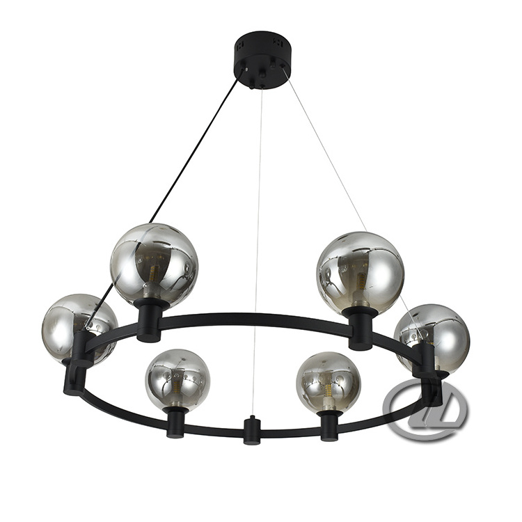 Modern Glass Ball Entryway Foyer Lobby Extra Large Pendant Light