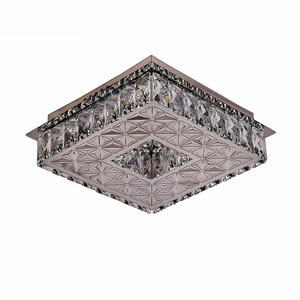 Small Chandelier Flush Mount Crystal Chandelier Light Fixture LED Ceiling Lamp for Bedroom, Hallway, Living Roomom, Dining