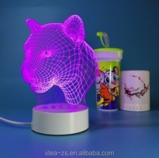 Elephant Dinosaur Tiger Unicorn Lamp Custom 3D Horse Led 3D Night Table Lamp