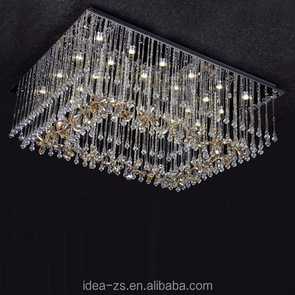 LED Ceiling Banquet Hall Lighting Crystal Chendelier Fancy Lights For Restaurant