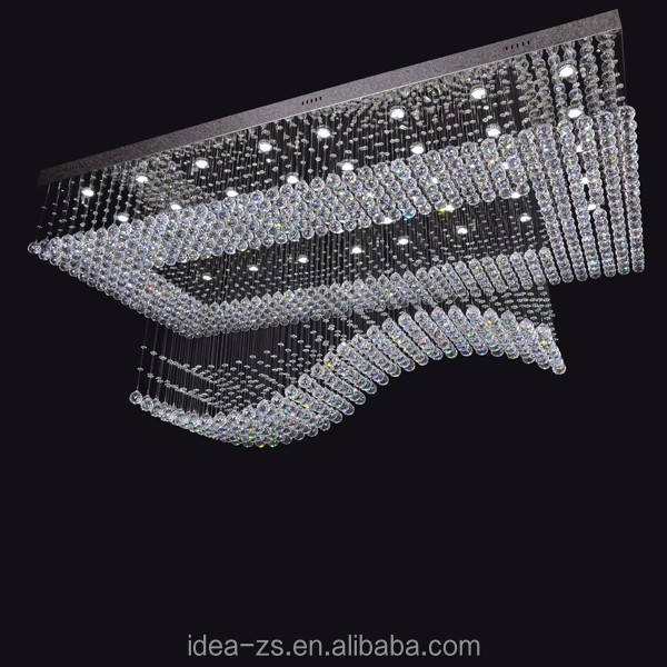 LED Ceiling Banquet Hall Lighting Crystal Chendelier Fancy Lights For Restaurant