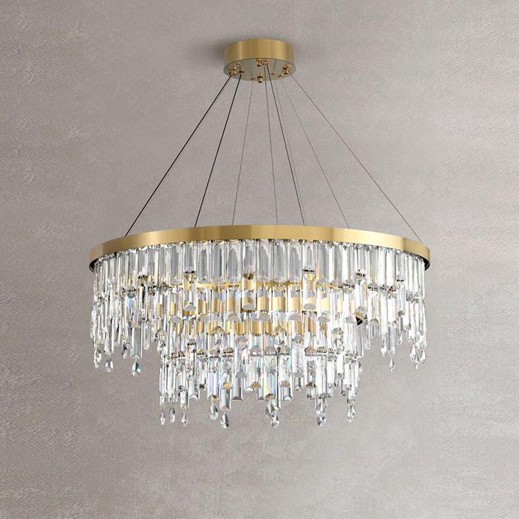 Modern Crystal LED Chandelier Lighting Pendant Lights Fixture Island Chandeliers Ceiling Dining Room Living Room Contemporary