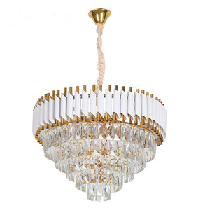 Modern Round Crystal Chandelier Lights Luxury Pendant Ceiling Light Contemporary Raindrop Chandeliers Lighting Fixture