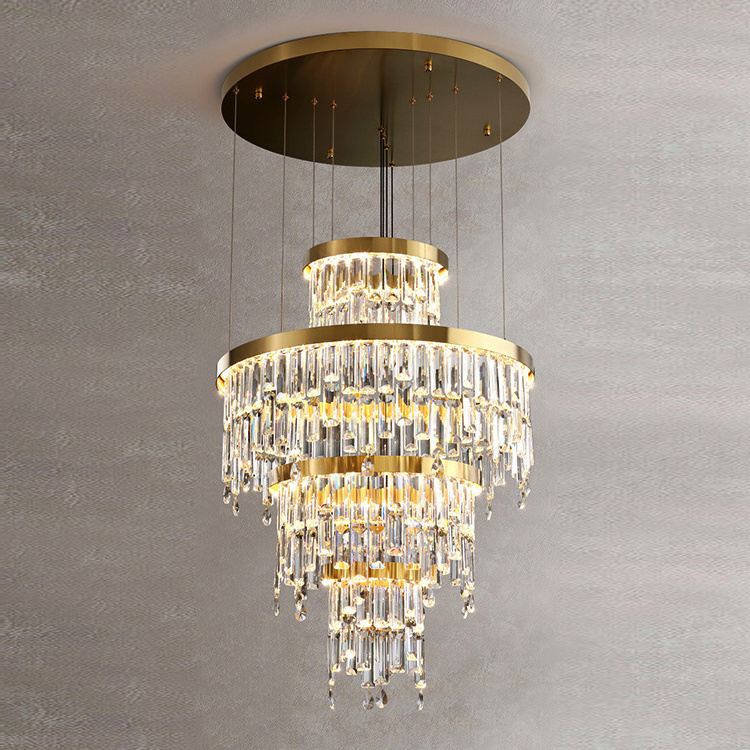 Modern Crystal LED Chandelier Lighting Pendant Lights Fixture Island Chandeliers Ceiling Dining Room Living Room Contemporary