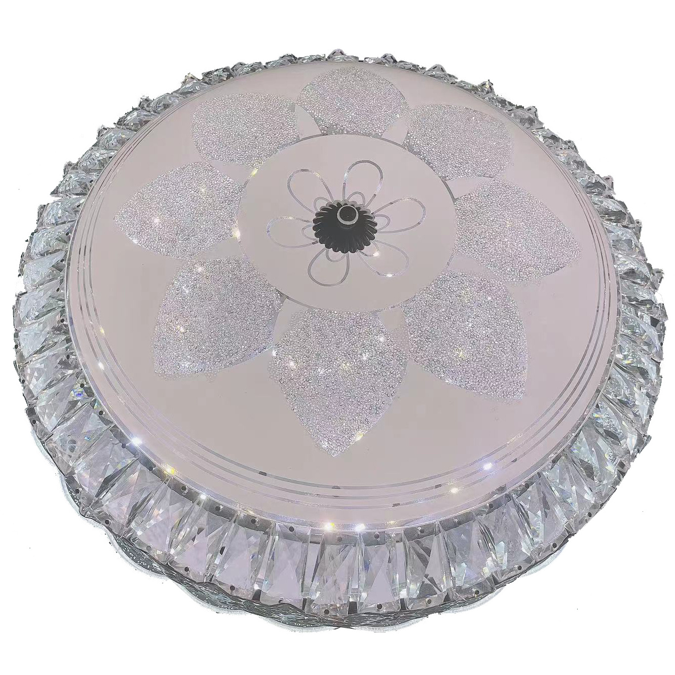 Modern Round Led Ceiling Light Plastic Luxury Cover Light Surface Mounted for Living Room Bedroom