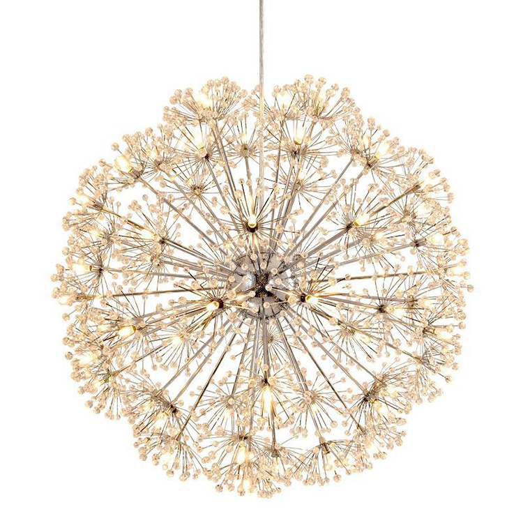 Contemporary Firework Crystal Chandeliers Pendant Lighting Ceiling Lights Fixtures for Living Room Bedroom Restaurant Porch