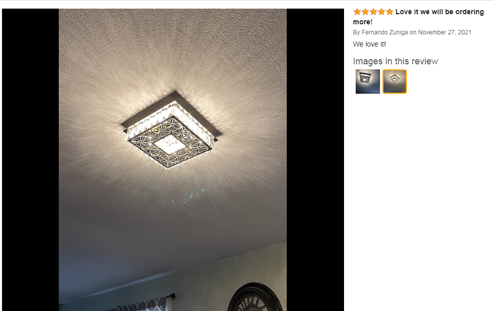 Small Chandelier Flush Mount Crystal Chandelier Light Fixture LED Ceiling Lamp for Bedroom, Hallway, Living Roomom, Dining