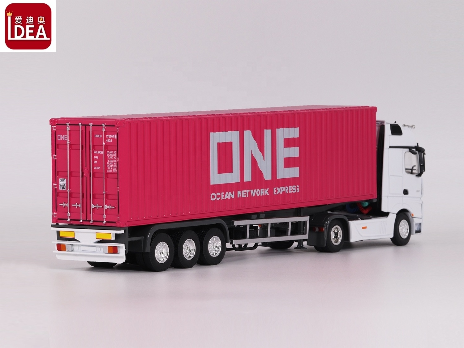 Hot sale diecast truck toy vehicles 1:50 tractor truck model collection 40ft container truck