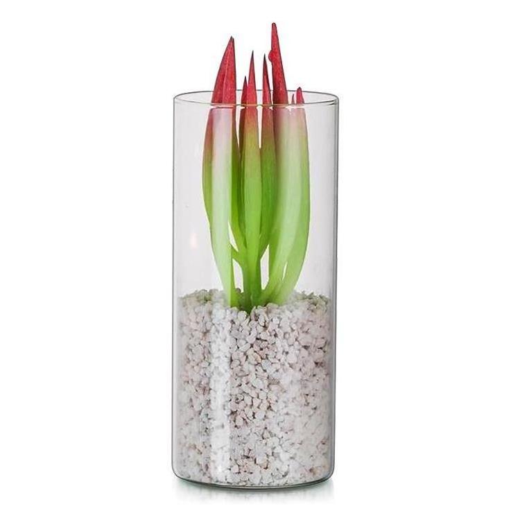 Inventory Clearance Products Recycled Round Tall Clear Glass Cylinder Flower Vase