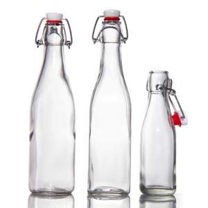 Airtight 1litre 1000ml 750ml 500ml Swing Top Clip Cap Glass Bottle for Beverages