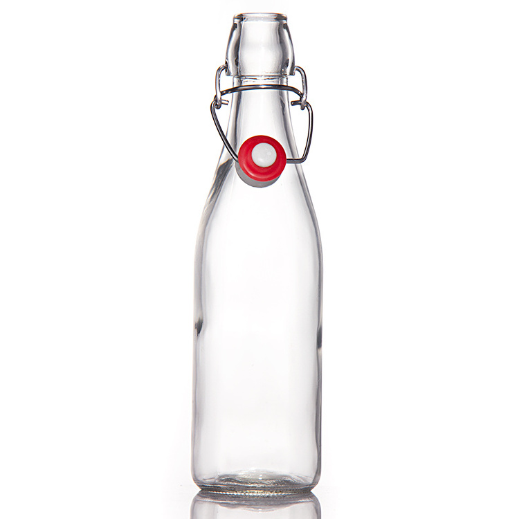 Airtight 1litre 1000ml 750ml 500ml Swing Top Clip Cap Glass Bottle for Beverages