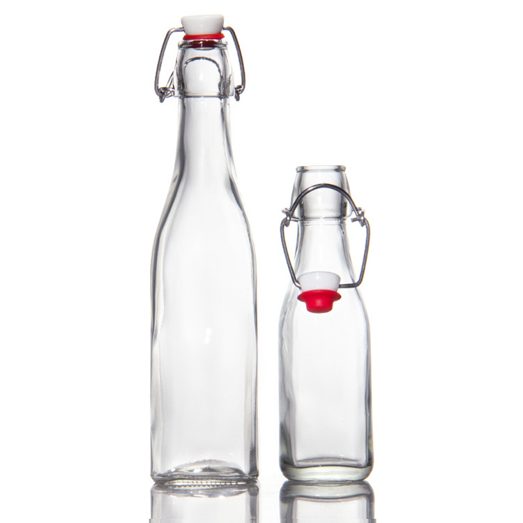 Flip Top Glass Bottle 1 Liter / 33 Fl. Oz Swing Top Brewing Bottle With Stopper For Beverages Vinegar Kombucha Beer Water Soda