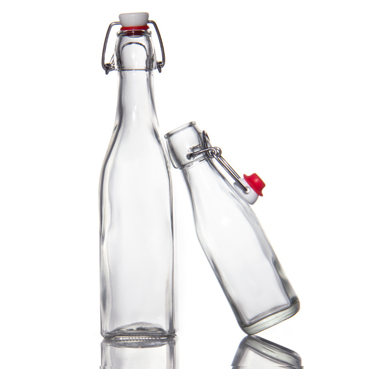 Flip Top Glass Bottle 1 Liter / 33 Fl. Oz Swing Top Brewing Bottle With Stopper For Beverages Vinegar Kombucha Beer Water Soda