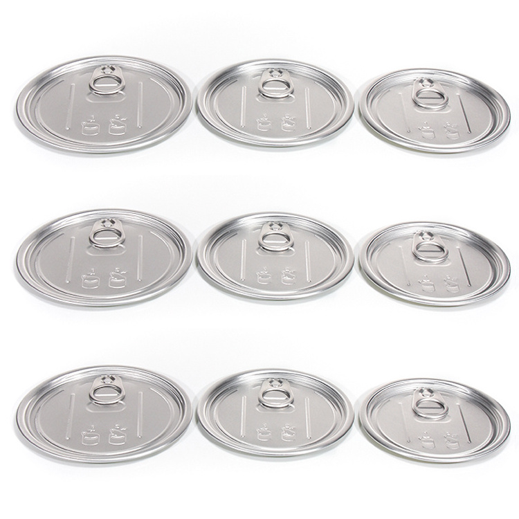 52 Mm 65 Mm 73 Mm 83 Mm 99 Mm Easy Opening Aluminum Foil Easy Peel-off Lids For Paper Canister