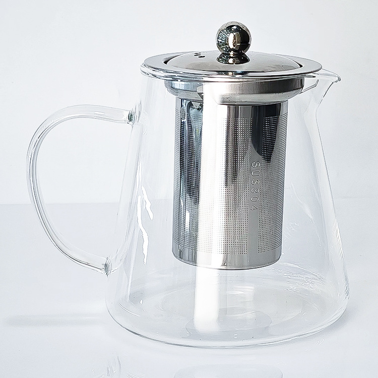 550ml 750ml 950ml 1300ml Glass Teapot With Removable Stainless Steel Infuser And Steeper Filter Tea Makerset Glass Teapot