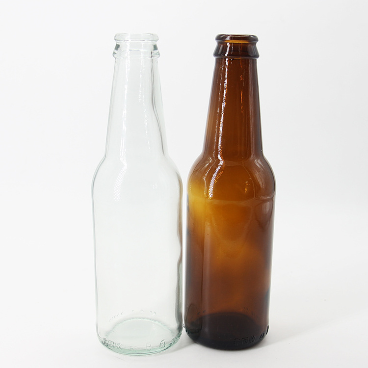 Wholesale Best Selling Recyclable 330ml Cobalt Blue Amber Glass Beer Bottle With Crown Top