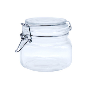 Jam Jar/pickle Jar Airtight Glass with Stainless Steel Clip 720ml Storage Bottles & Jars Cover Paper Carton Customized Logo ISO