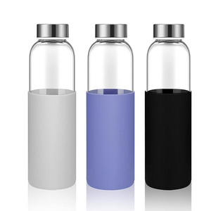 Oem Odm Bouteille Cylinder 750ml Reusable Glass Water Bottle For Drinking With Time Marker