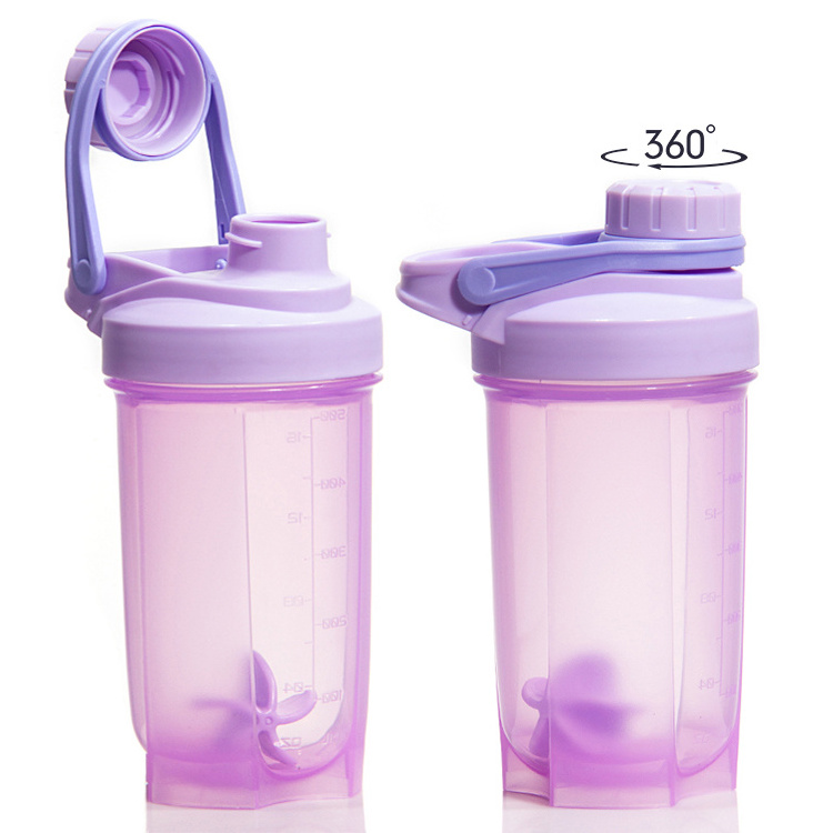 Custom Design 16Oz 20Oz 25Oz Sport Gym Blender Plastic Shaker Drinking Bottle For Protein Shakes