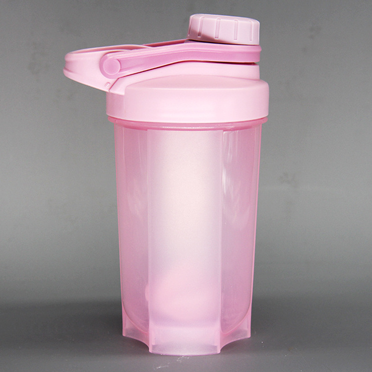 New Design 16Oz 20Oz 25Oz Durable Eco-Friendly Plastic Shaker Drinking Bottle With Metal Ball